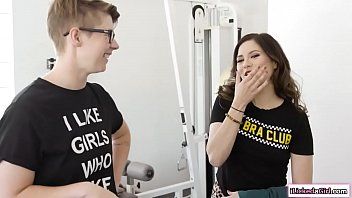play The lesbians sit naked in the video chat and self-masturbate